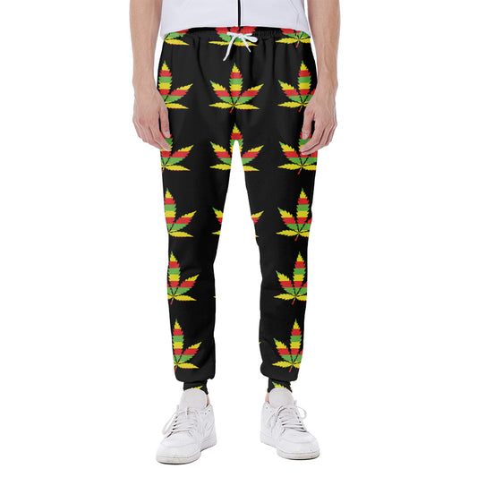 Rasta Flag Pattern Print Scuba Joggers