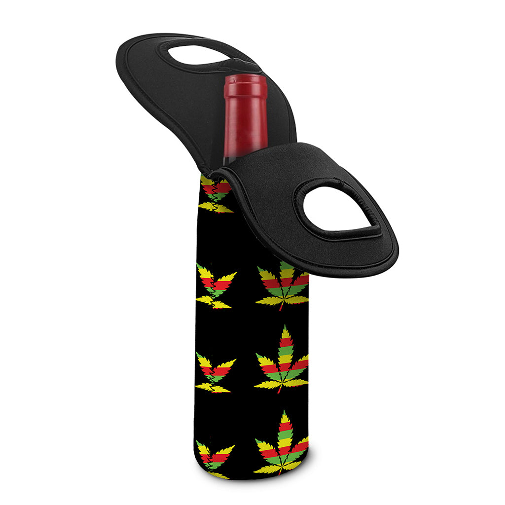 Rasta Flag Pattern Print Single Neoprene Wine Tote