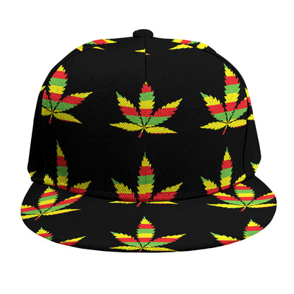 Rasta Flag Pattern Print Snapback Cap