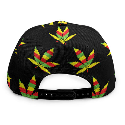 Rasta Flag Pattern Print Snapback Cap