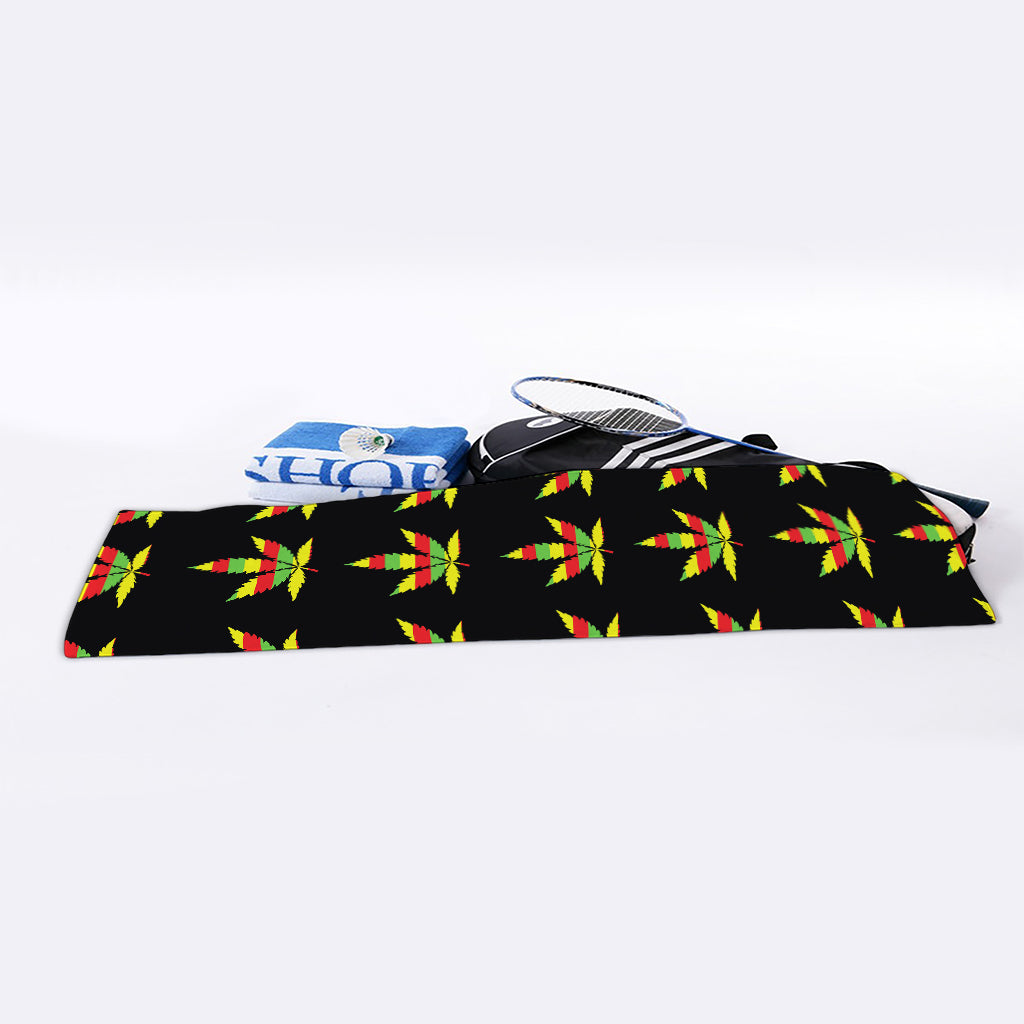 Rasta Flag Pattern Print Sports Towel