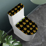 Rasta Flag Pattern Print Toilet Lid And Tank Cover Set