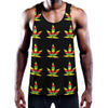 Rasta Flag Pattern Print Training Tank Top