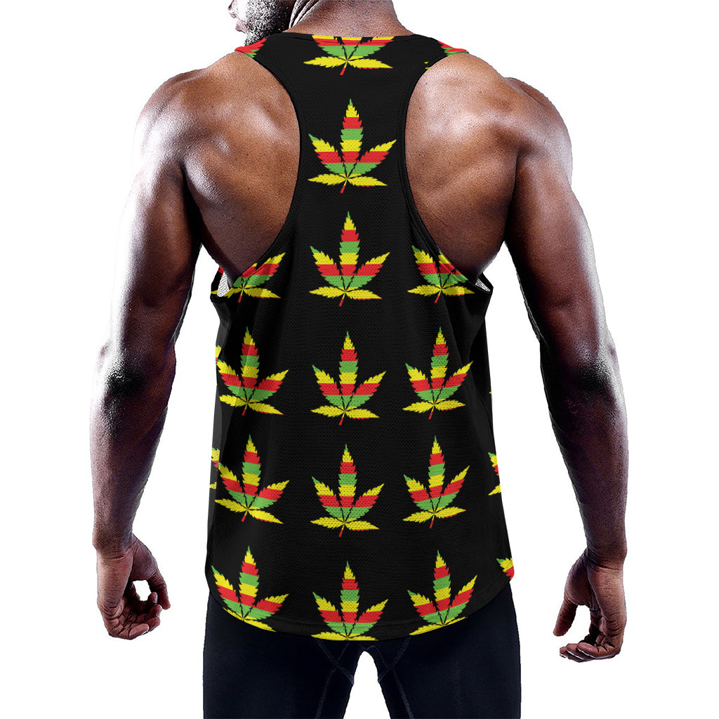 Rasta Flag Pattern Print Training Tank Top