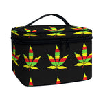 Rasta Flag Pattern Print Travel Makeup Bag