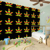 Rasta Flag Pattern Print Wall Sticker