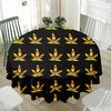 Rasta Flag Pattern Print Waterproof Round Tablecloth
