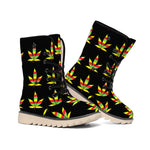 Rasta Flag Pattern Print Winter Boots