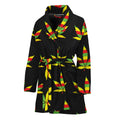 Rasta Flag Pattern Print Women's Bathrobe