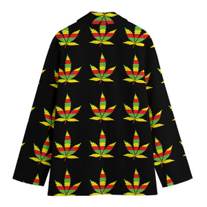 Rasta Flag Pattern Print Women's Blazer