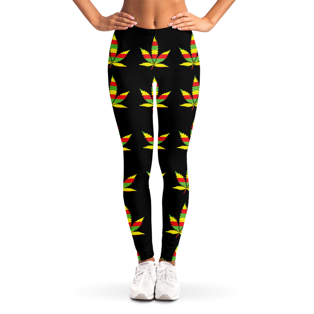 Rasta Flag Pattern Print Women's Leggings