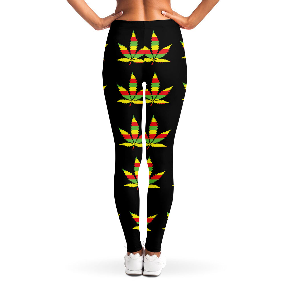 Rasta Flag Pattern Print Women's Leggings