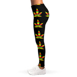 Rasta Flag Pattern Print Women's Leggings