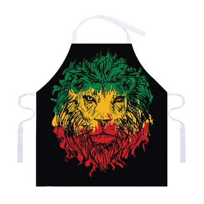 Rasta Lion Print Adjustable Apron