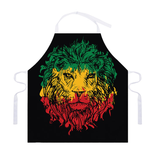 Rasta Lion Print Adjustable Apron