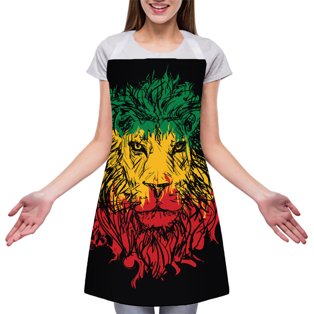 Rasta Lion Print Adjustable Apron