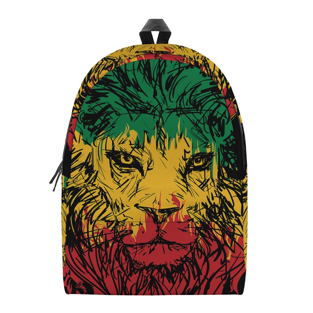 Rasta Lion Print Backpack