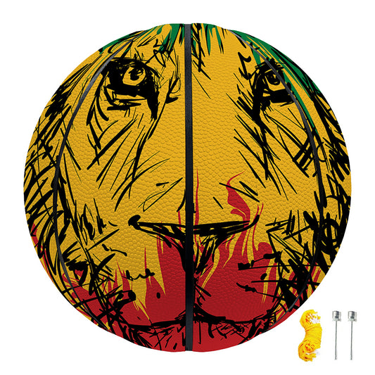 Rasta Lion Print Basketball