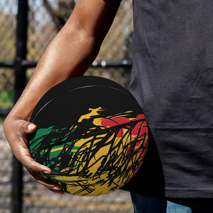 Rasta Lion Print Basketball