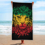 Rasta Lion Print Beach Towel