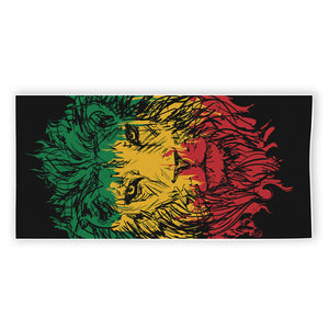 Rasta Lion Print Beach Towel