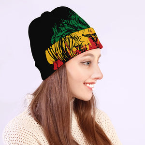 Rasta Lion Print Beanie