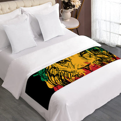 Rasta Lion Print Bed Runner
