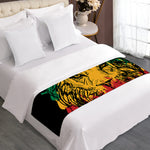 Rasta Lion Print Bed Runner