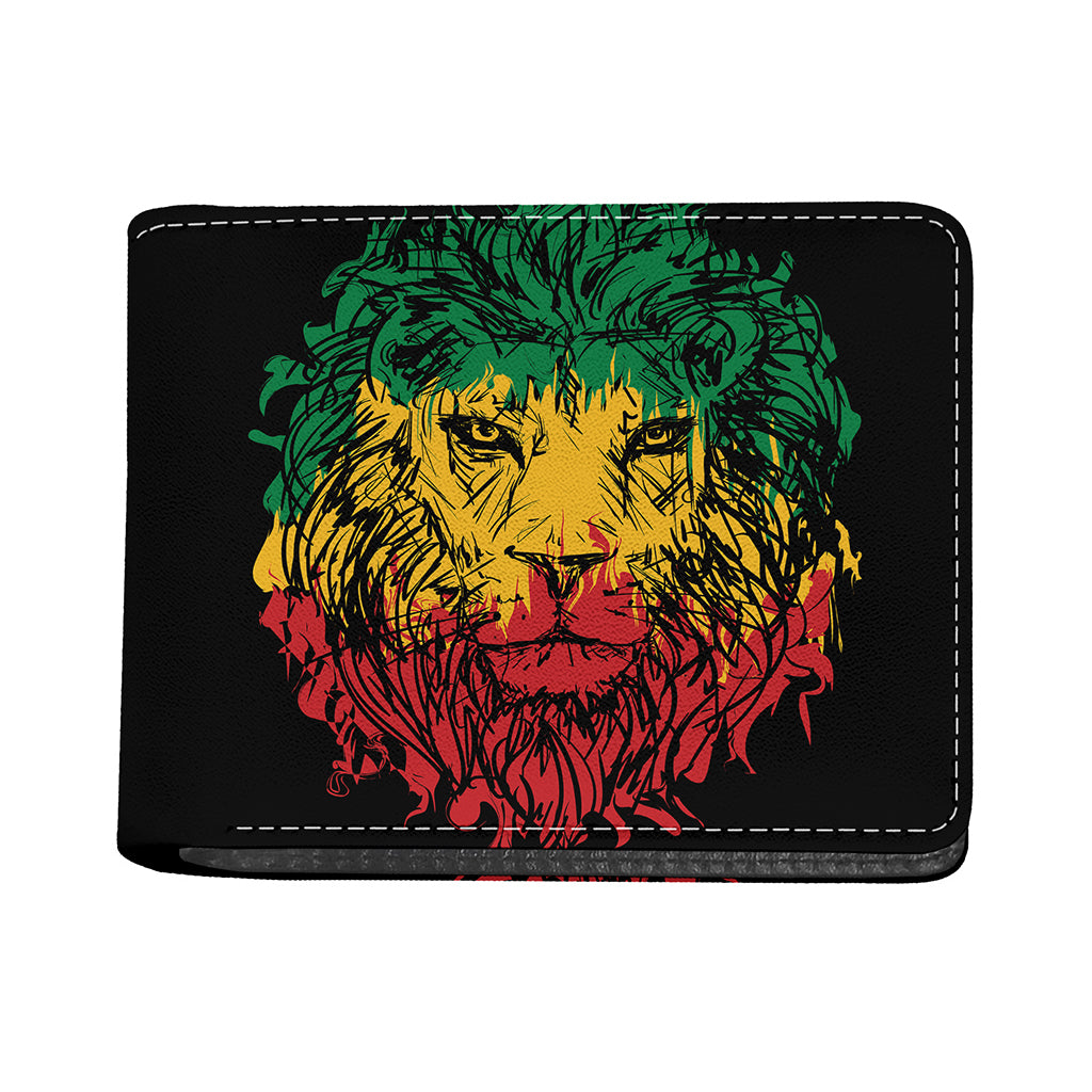 Rasta Lion Print Bifold Wallet