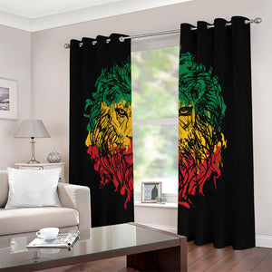 Rasta Lion Print Blackout Grommet Curtains