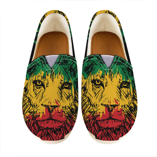 Rasta Lion Print Casual Shoes