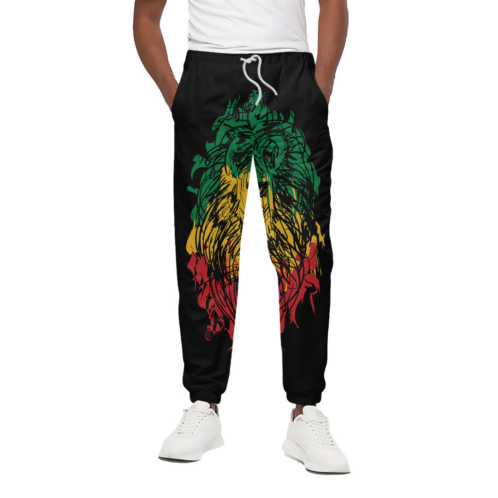 Rasta Lion Print Cotton Pants