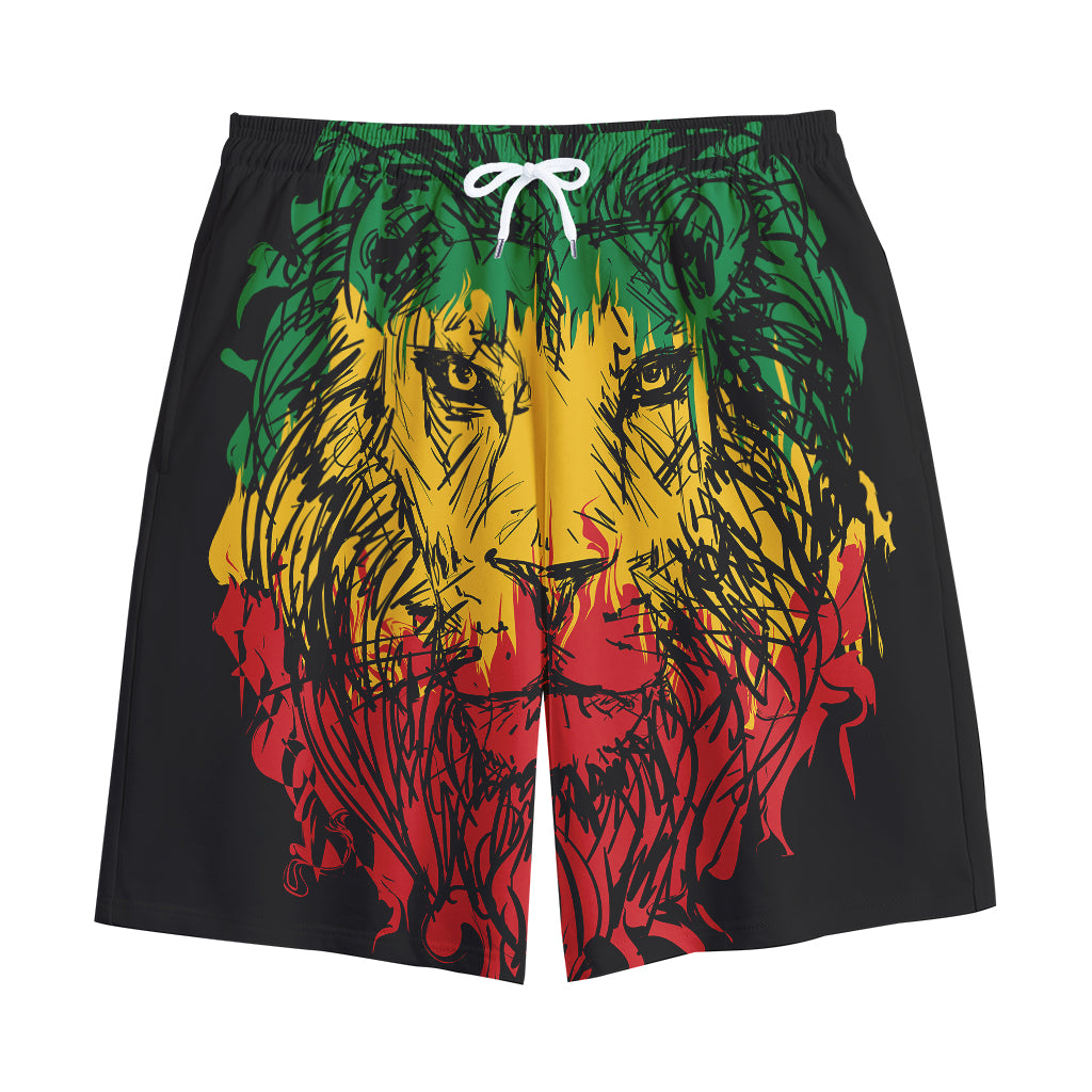 Rasta Lion Print Cotton Shorts