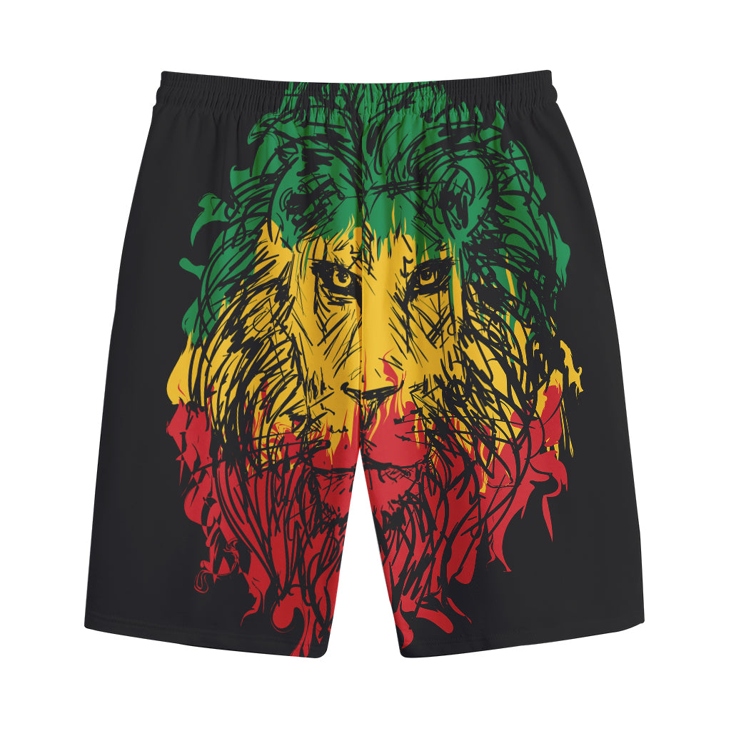 Rasta Lion Print Cotton Shorts