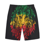 Rasta Lion Print Cotton Shorts