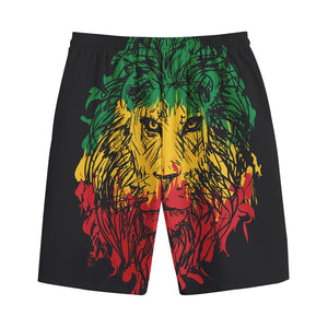 Rasta Lion Print Cotton Shorts