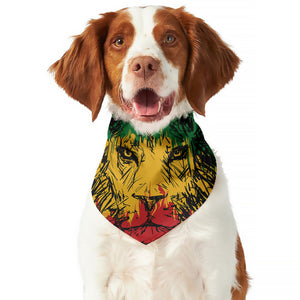 Rasta Lion Print Dog Bandana