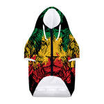 Rasta Lion Print Dog Zip Up Hoodie