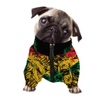 Rasta Lion Print Dog Zip Up Jacket