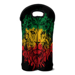 Rasta Lion Print Double Neoprene Wine Tote