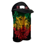 Rasta Lion Print Double Neoprene Wine Tote