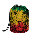 Rasta Lion Print Drawstring Makeup Bag