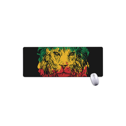 Rasta Lion Print Extended Mouse Pad
