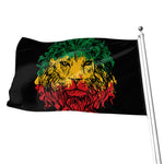 Rasta Lion Print Flag