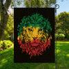 Rasta Lion Print Garden Flag