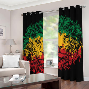 Rasta Lion Print Grommet Curtains