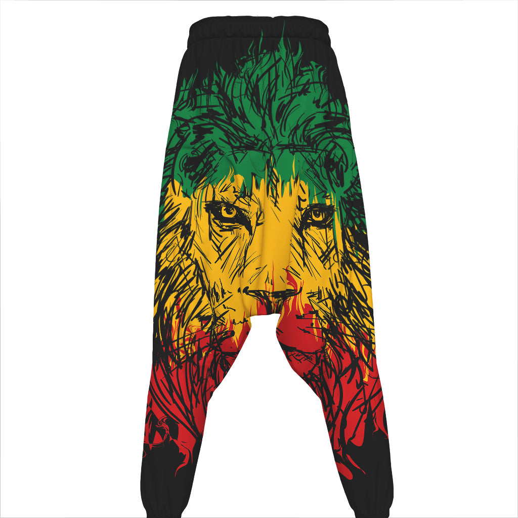 Rasta Lion Print Hammer Pants