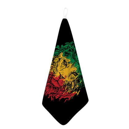 Rasta Lion Print Hand Towel