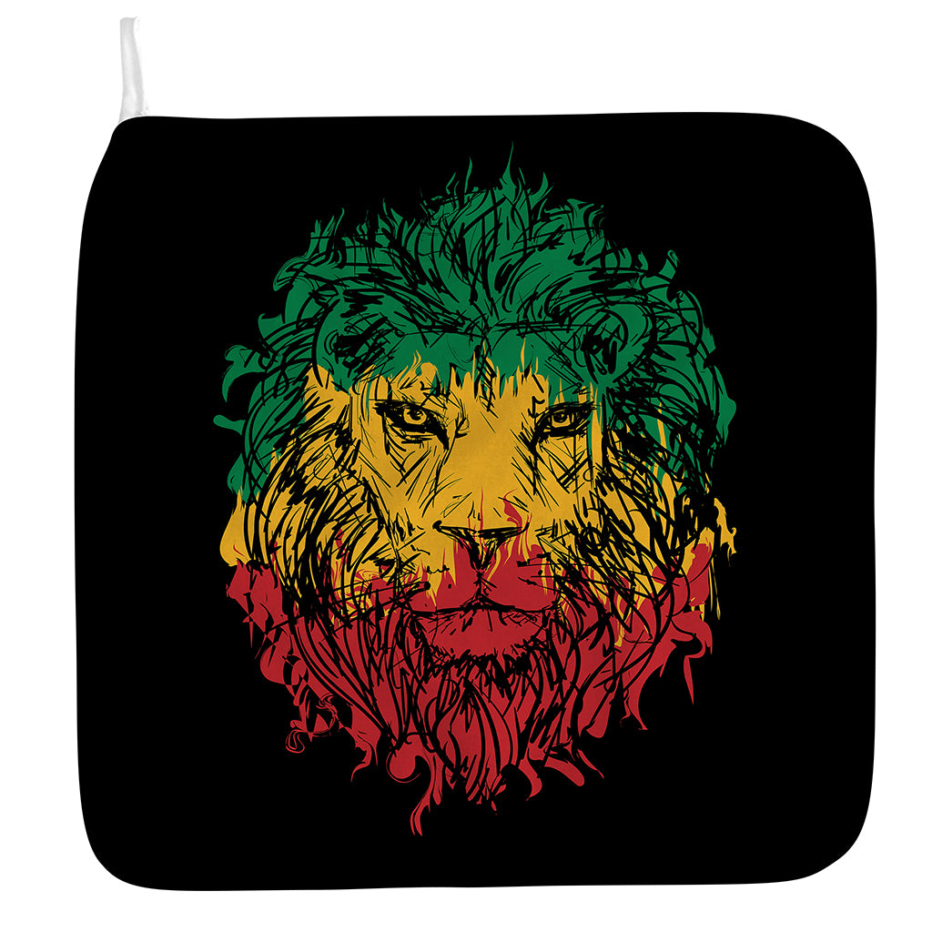 Rasta Lion Print Hand Towel