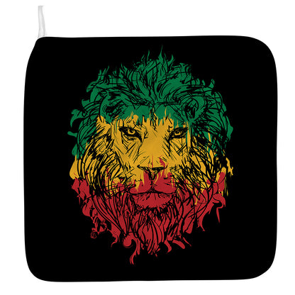 Rasta Lion Print Hand Towel